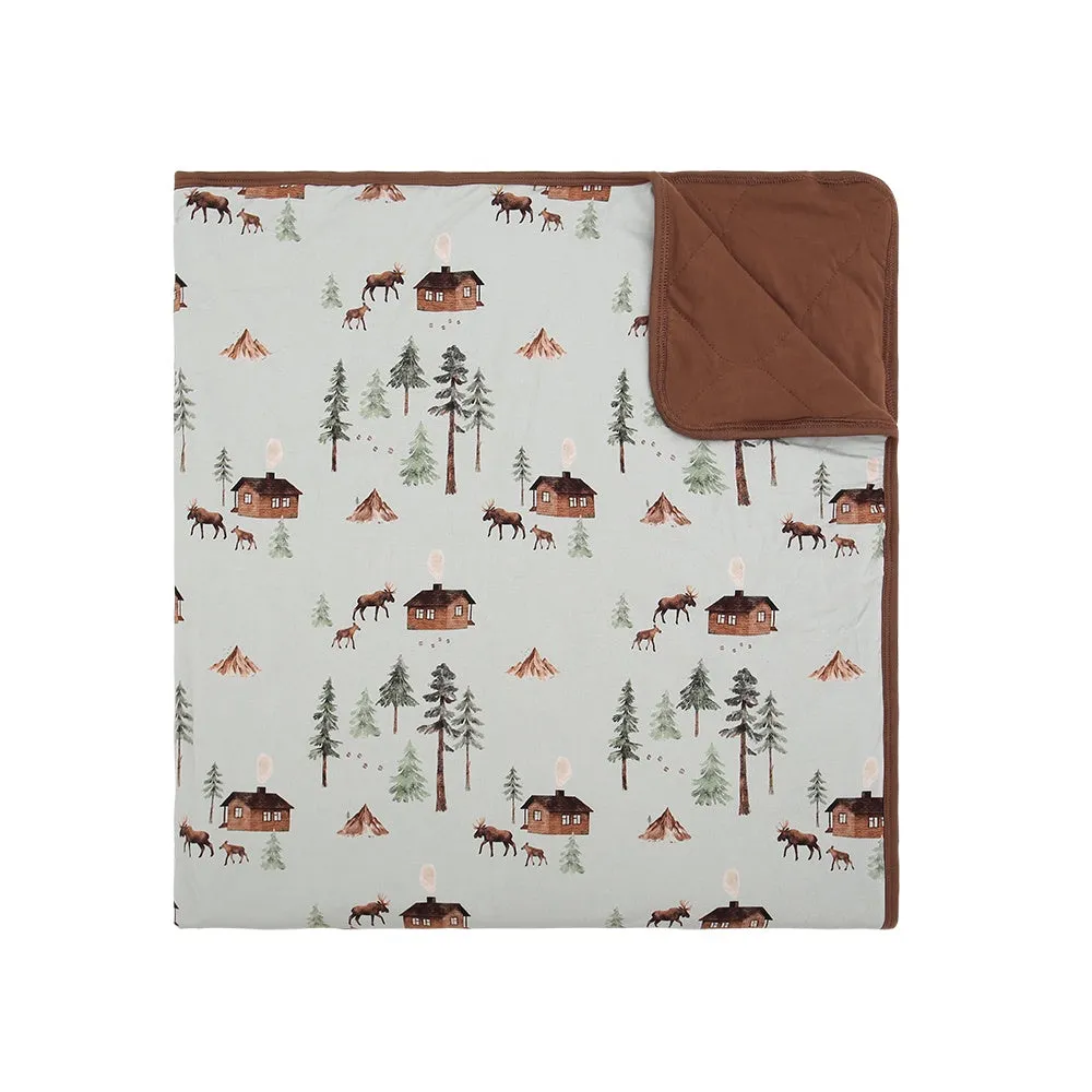 1.0 TOG Child Blanket - Moose on Green / Barrel