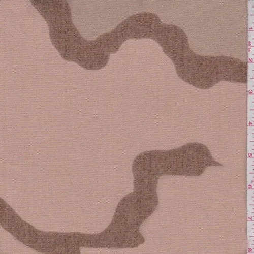 5/8 YD PC-Beige/Sage/Brown Camo Nylon Canvas Fabric