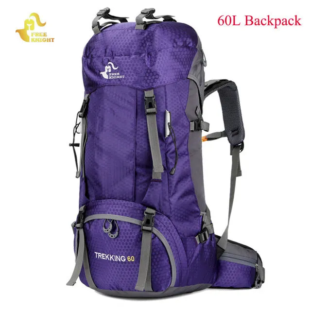 60L Waterproof Climbing Hiking Backpack Rain Cover Bag 50L Camping Mountaineering Backpack Sport Outdoor Bike Bag