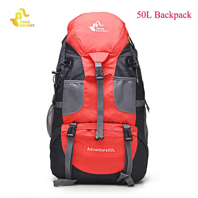 60L Waterproof Climbing Hiking Backpack Rain Cover Bag 50L Camping Mountaineering Backpack Sport Outdoor Bike Bag