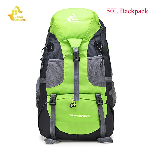 60L Waterproof Climbing Hiking Backpack Rain Cover Bag 50L Camping Mountaineering Backpack Sport Outdoor Bike Bag