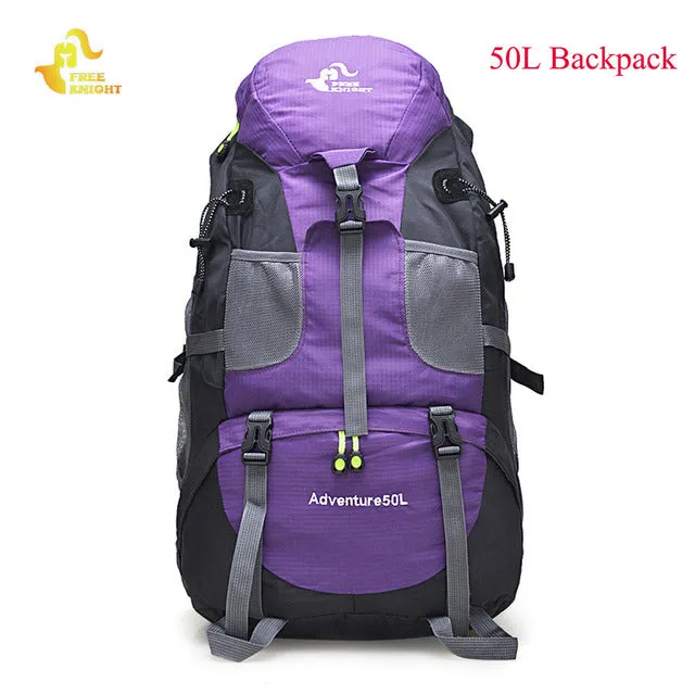 60L Waterproof Climbing Hiking Backpack Rain Cover Bag 50L Camping Mountaineering Backpack Sport Outdoor Bike Bag