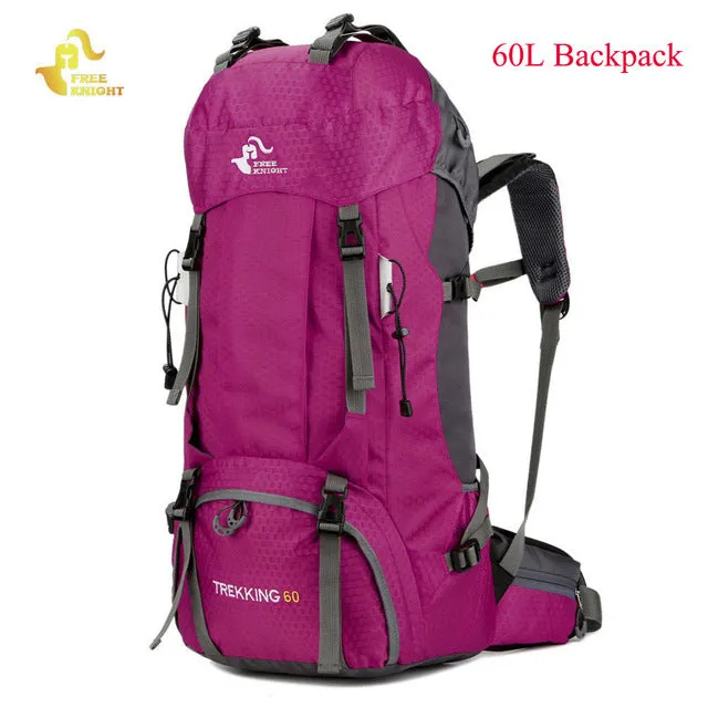 60L Waterproof Climbing Hiking Backpack Rain Cover Bag 50L Camping Mountaineering Backpack Sport Outdoor Bike Bag