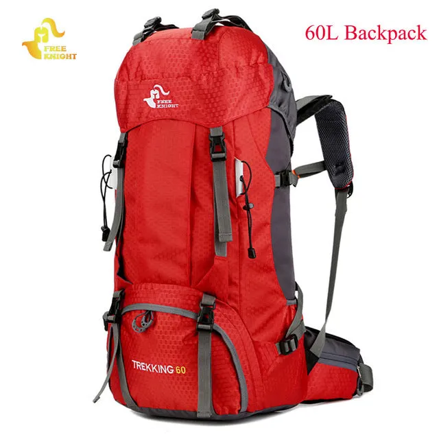 60L Waterproof Climbing Hiking Backpack Rain Cover Bag 50L Camping Mountaineering Backpack Sport Outdoor Bike Bag