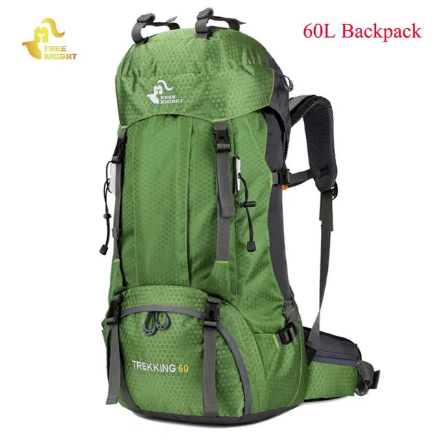 60L Waterproof Climbing Hiking Backpack Rain Cover Bag 50L Camping Mountaineering Backpack Sport Outdoor Bike Bag