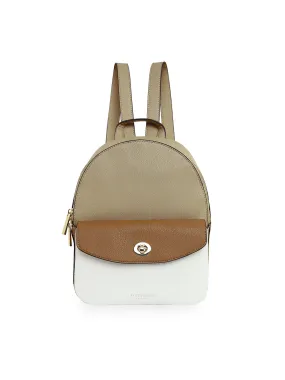 Accessorize London Women's Faux Leather beige Ricki small backpack