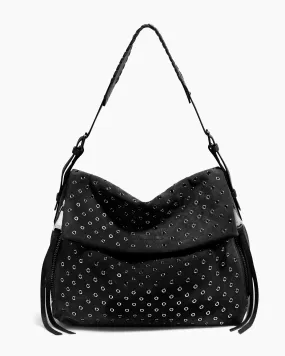 Bali Novelty Double Entry Hobo in Luxury Suede