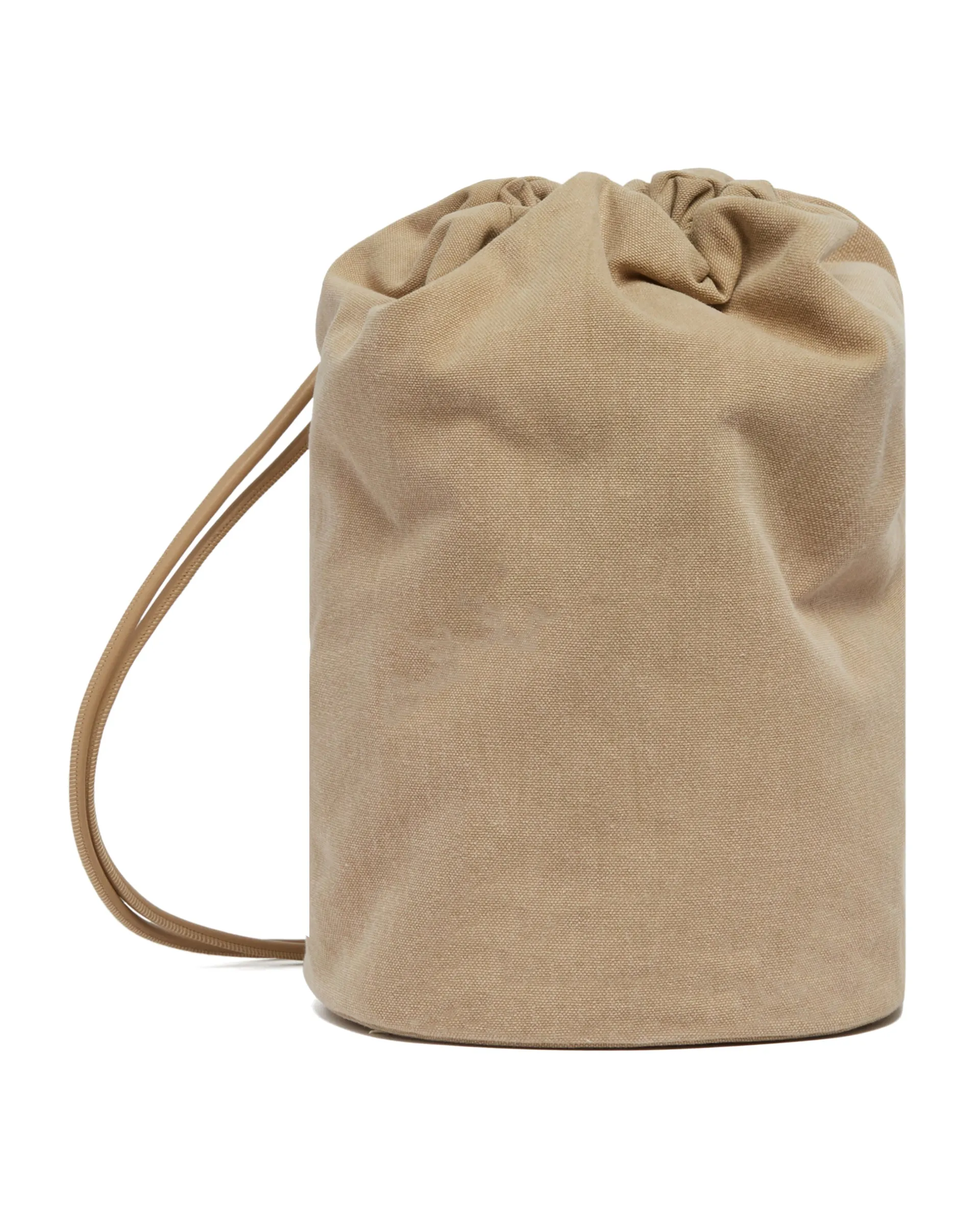 Beige Leather Backpack