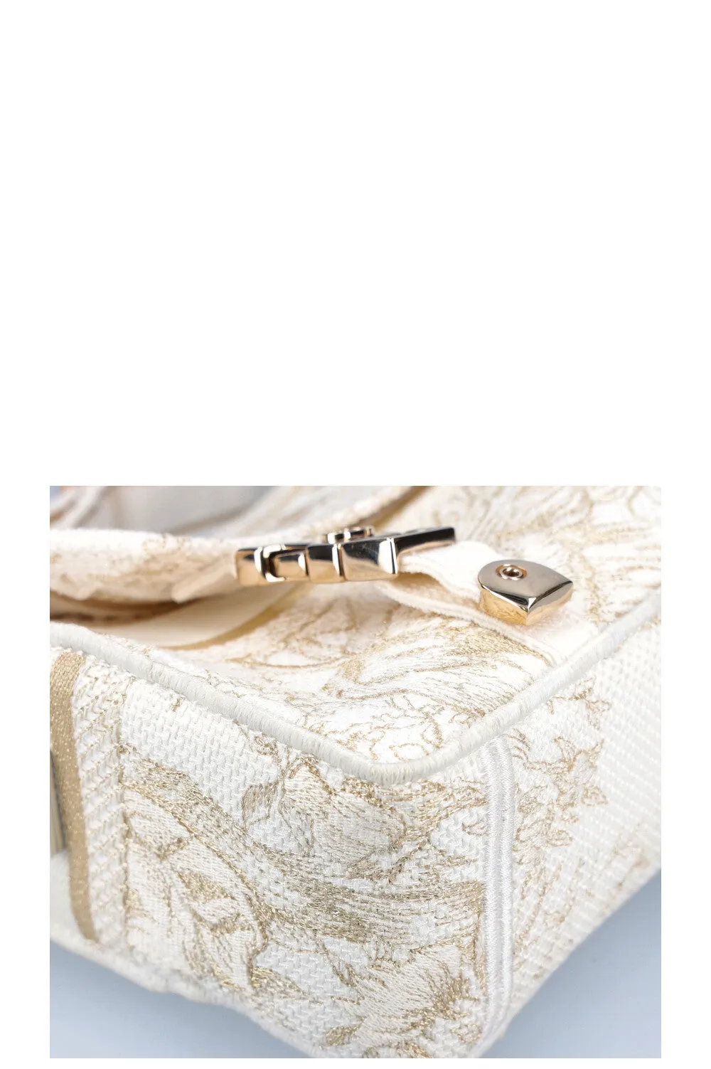 CHRISTIAN DIOR Diorcamp Messenger Bag Gold White