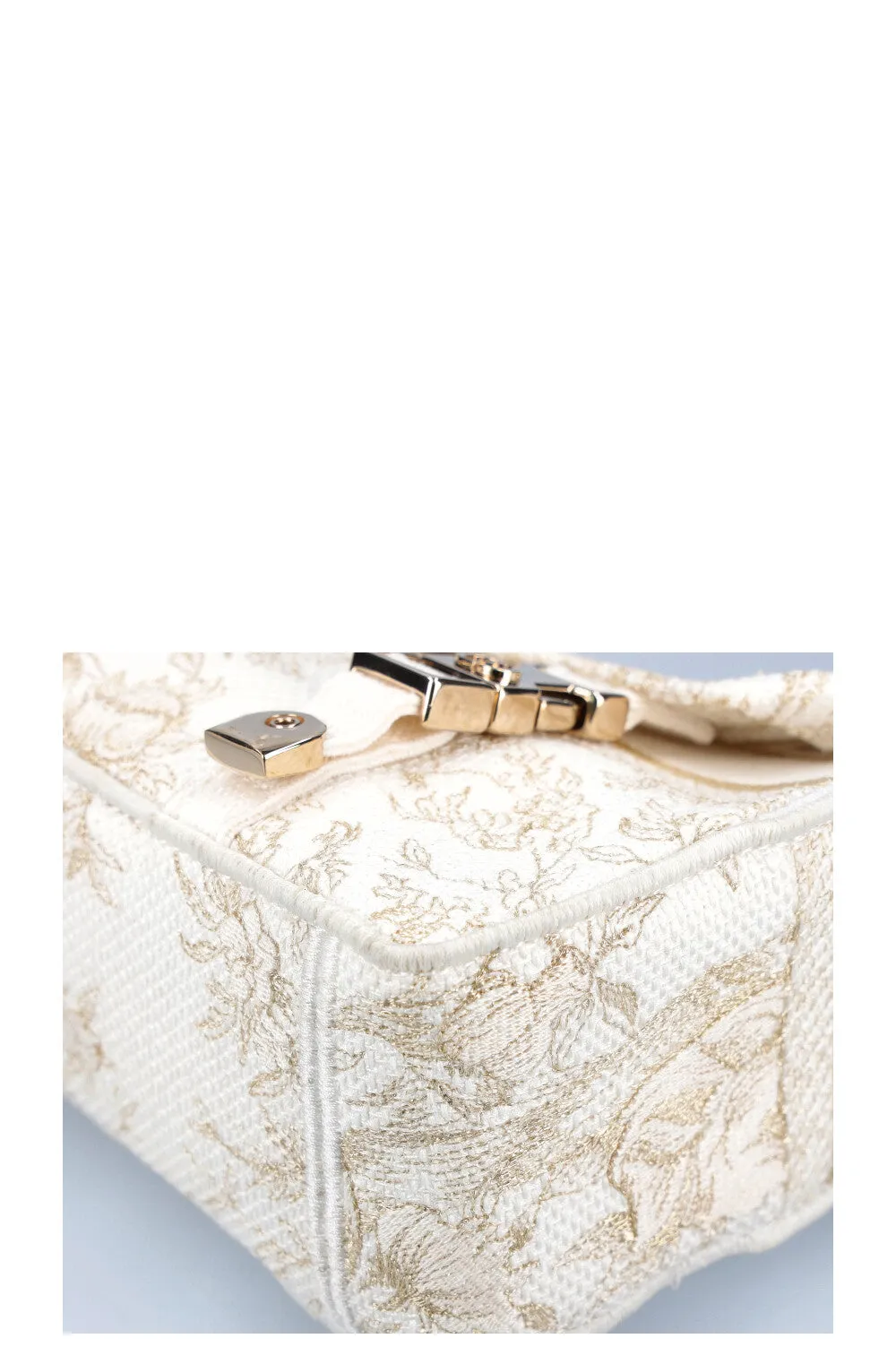 CHRISTIAN DIOR Diorcamp Messenger Bag Gold White