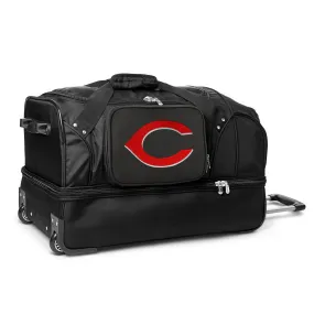 Cincinnati Reds 27" Black Rolling Drop Bottom Duffel