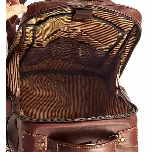 Claire Chase Legendary Executive Backpack Dark Brown