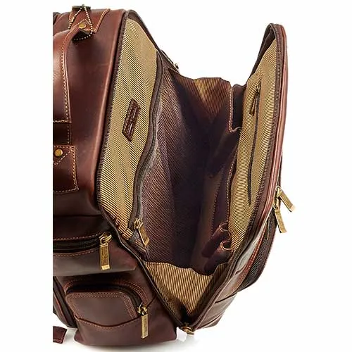 Claire Chase Legendary Executive Backpack Dark Brown