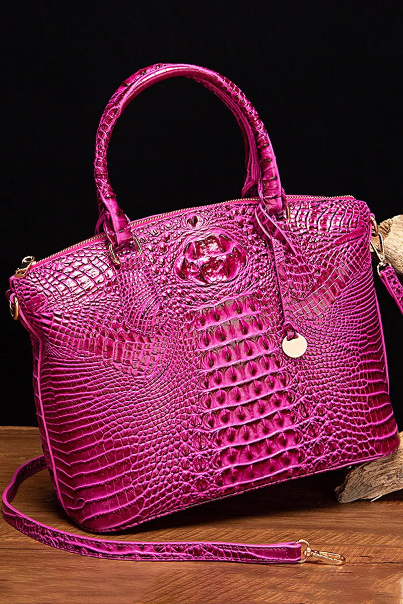 CROCODILE PATTERN HANDBAG SHOULDER BAG