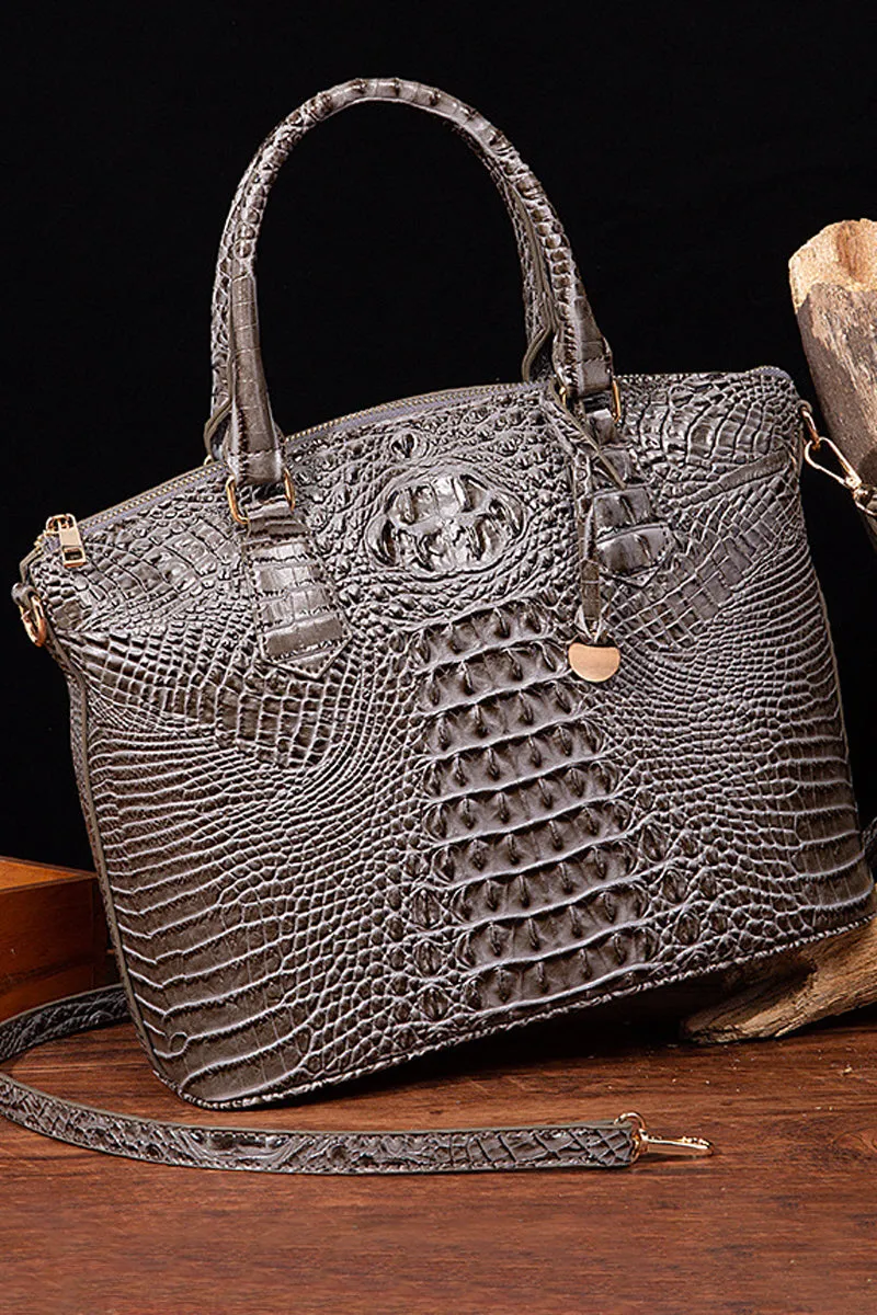 CROCODILE PATTERN HANDBAG SHOULDER BAG