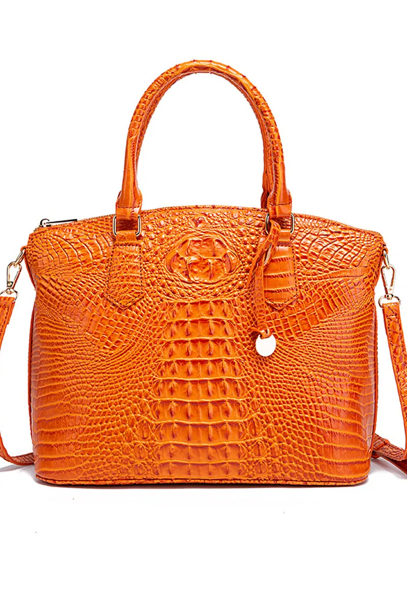 CROCODILE PATTERN HANDBAG SHOULDER BAG