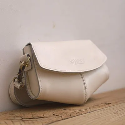 Cute LEATHER Sling Bag Side Bags Brown WOMEN Saddle SHOULDER BAG Small Crossbody Purses FOR WOMEN