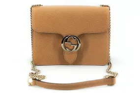 Gucci Elegant Beige Shoulder Bag with GG Snap