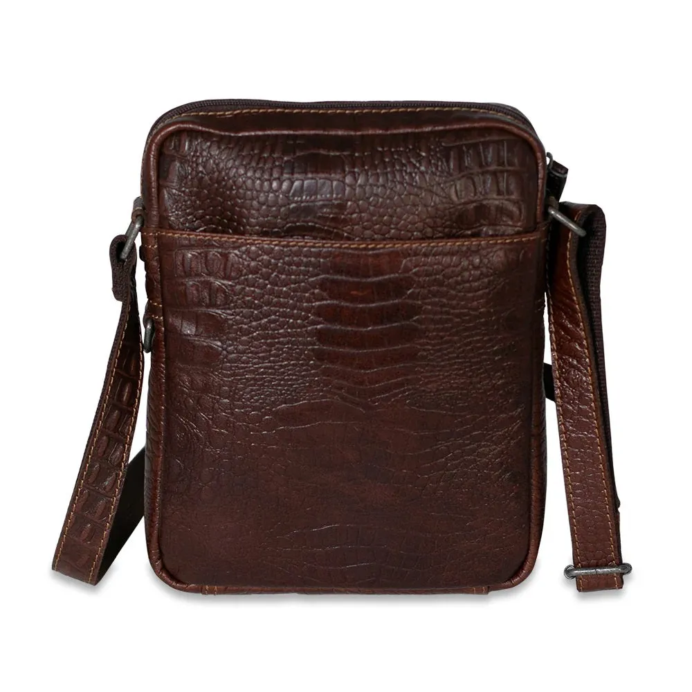 Jack Georges Hornback Croco Slim Crossbody