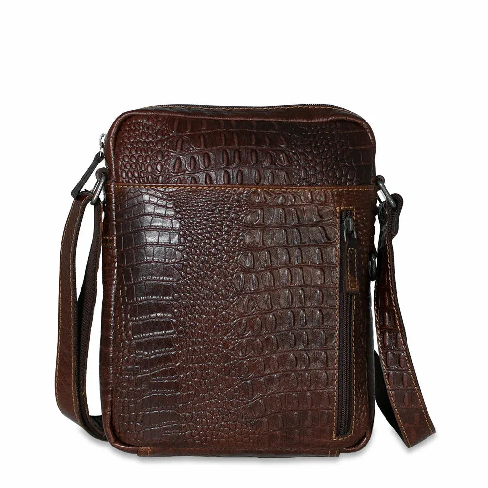 Jack Georges Hornback Croco Slim Crossbody