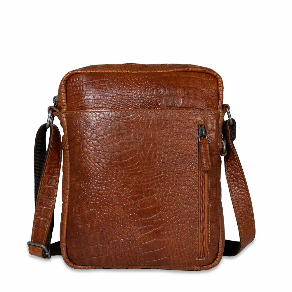 Jack Georges Hornback Croco Slim Crossbody