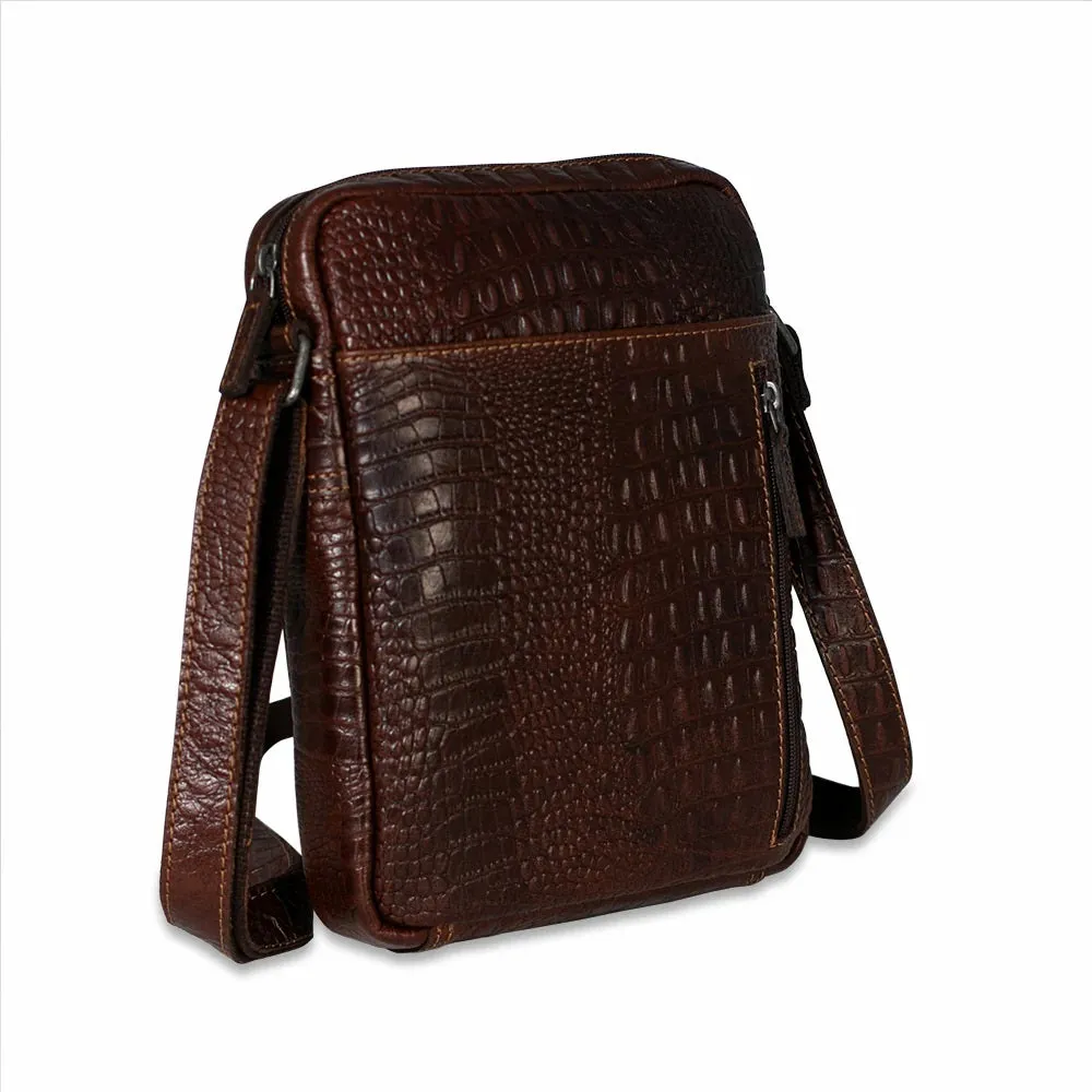 Jack Georges Hornback Croco Slim Crossbody