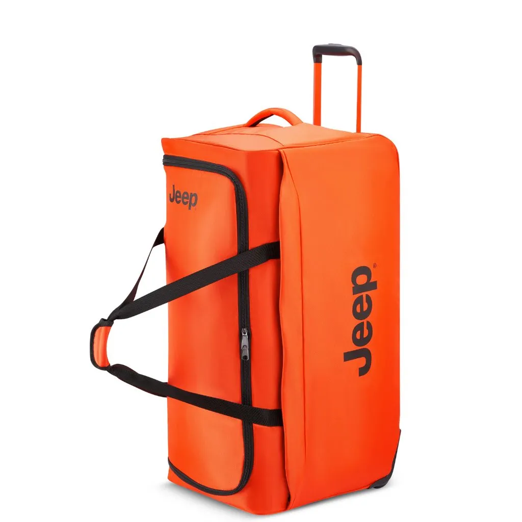 Jeep 83 cm Duel Wheel Lightweight Large Duffle Bag - Orange