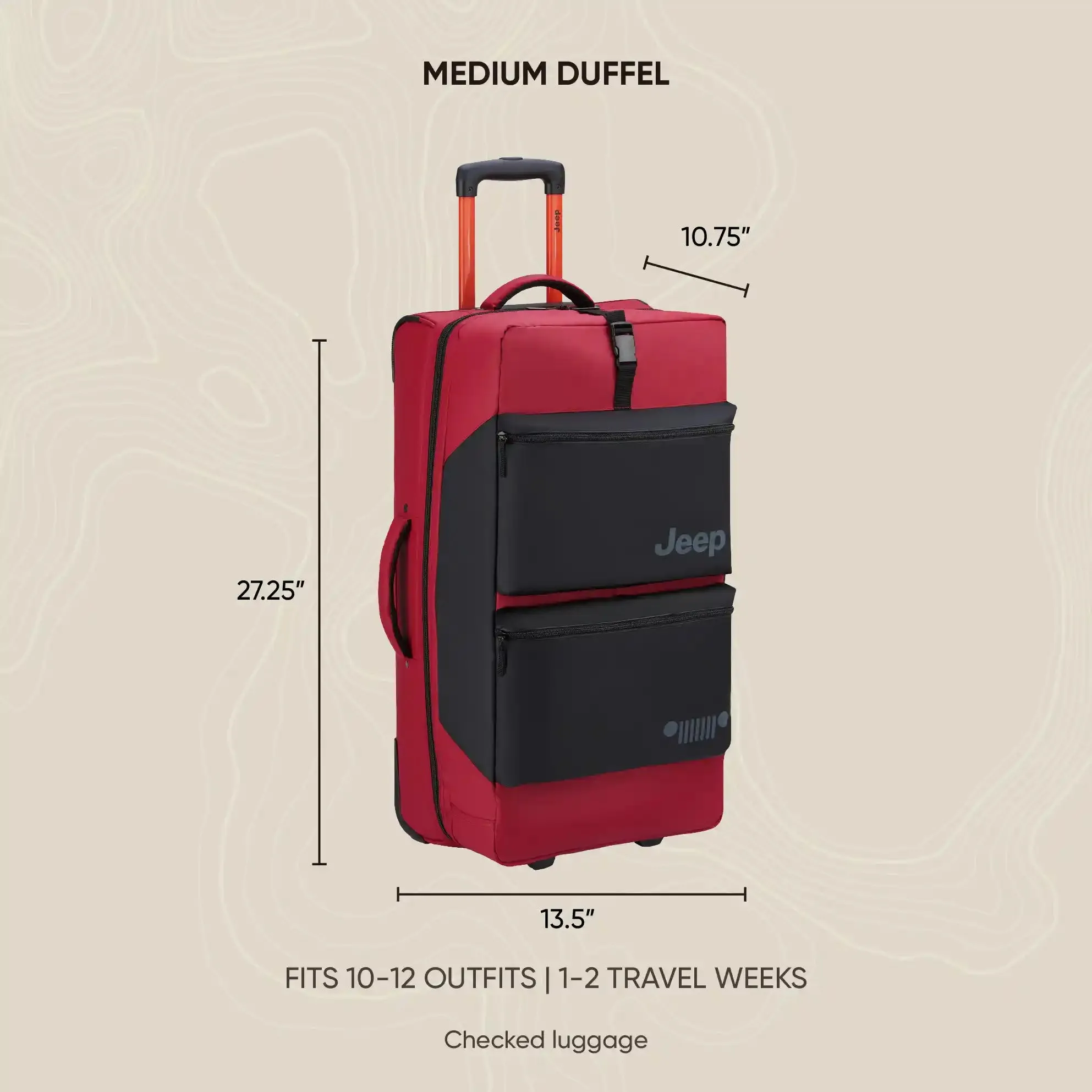 JS006B - Medium Rolling Duffel Bag