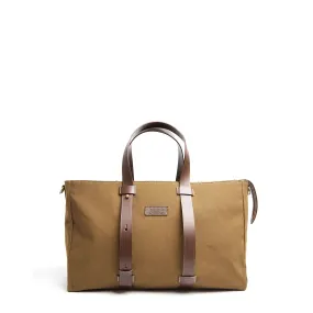 LIGHT BROWN CANVAS WEEKEND BAG