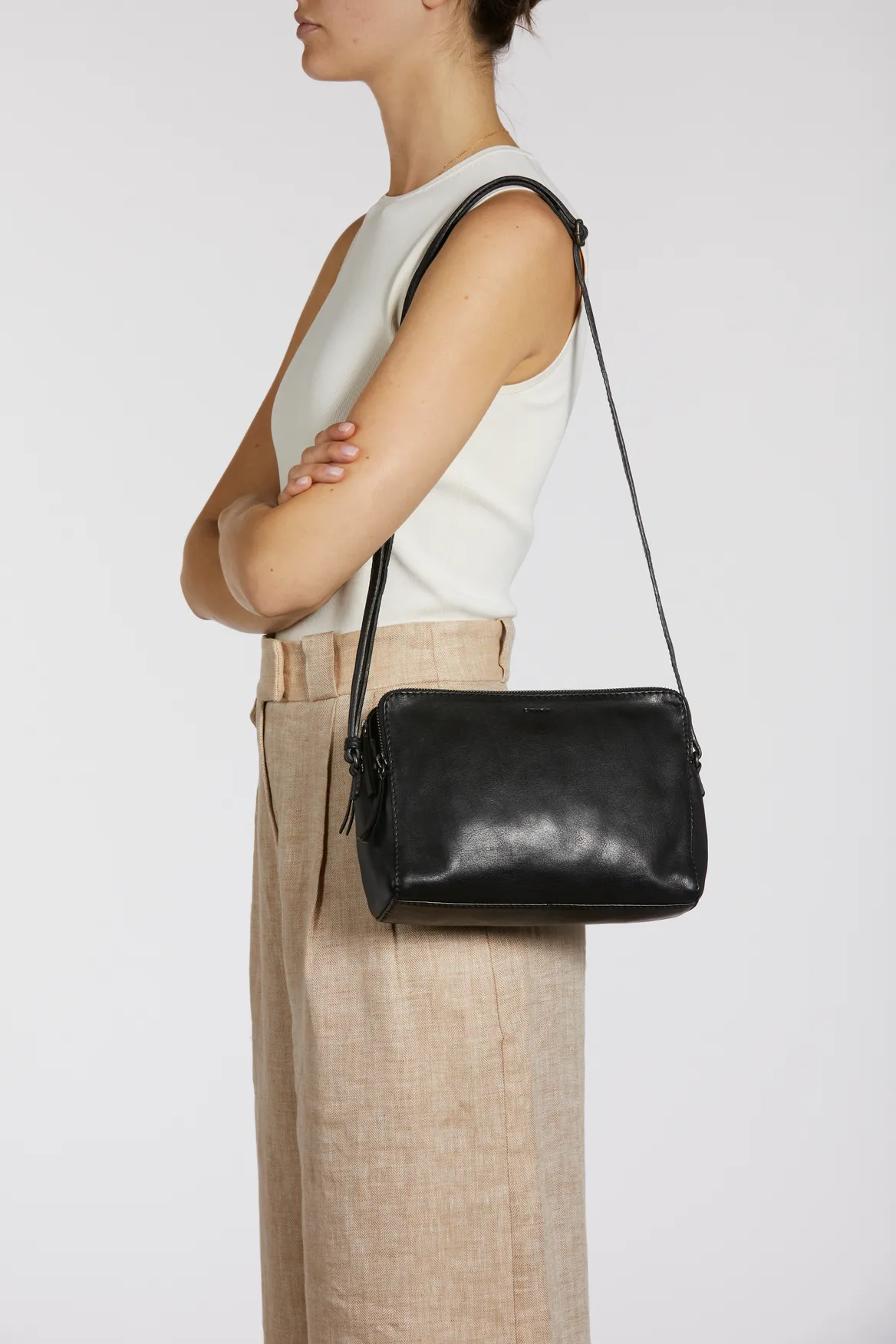 Maya Leather Crossbody Bag