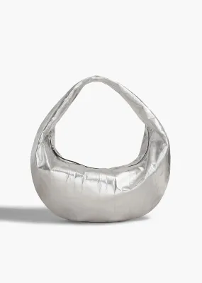 Medium Olivia Hobo in Silver Eel Leather