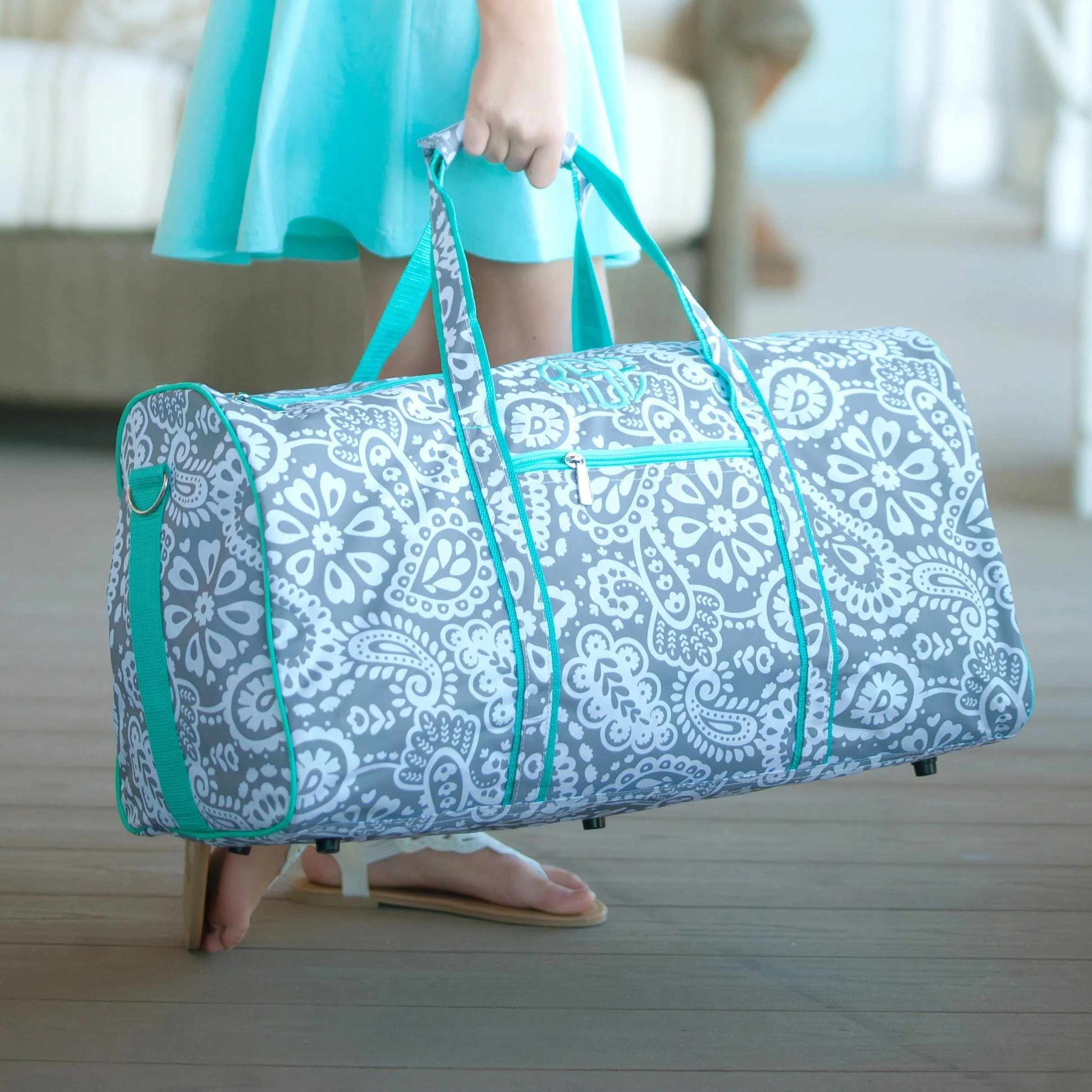 Parker Paisley Duffel Bag - Personalized