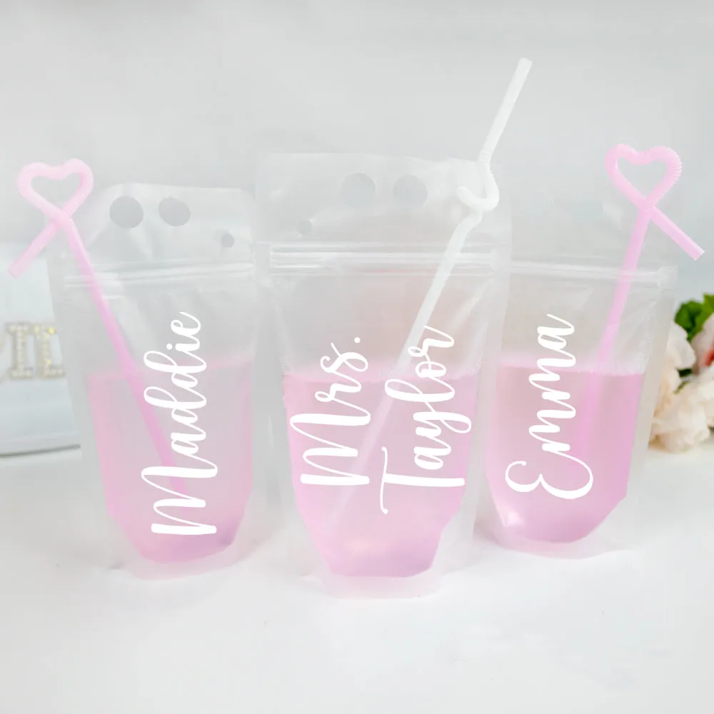 Personalized Bridesmaid Drink Bags