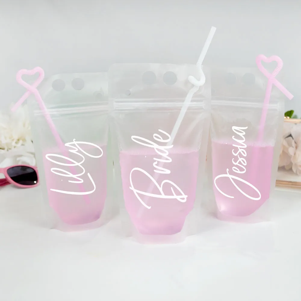 Personalized Bridesmaid Drink Bags