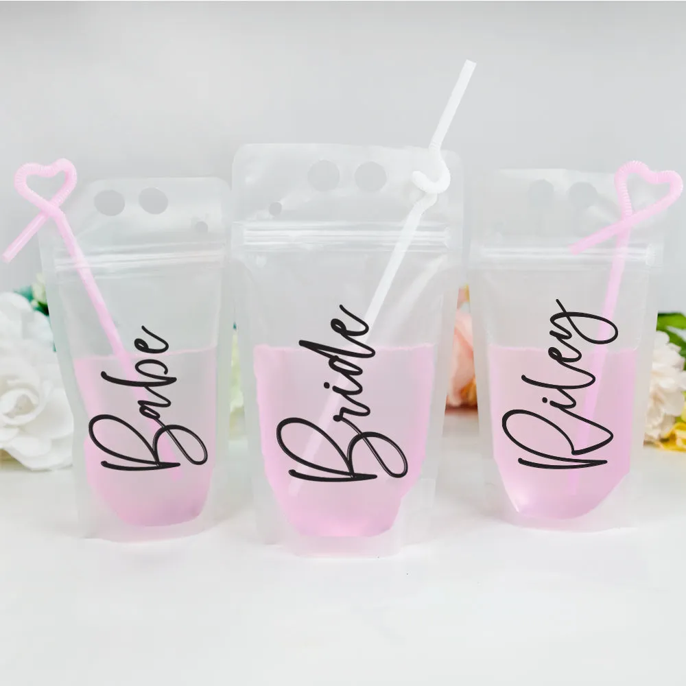 Personalized Bridesmaid Drink Bags