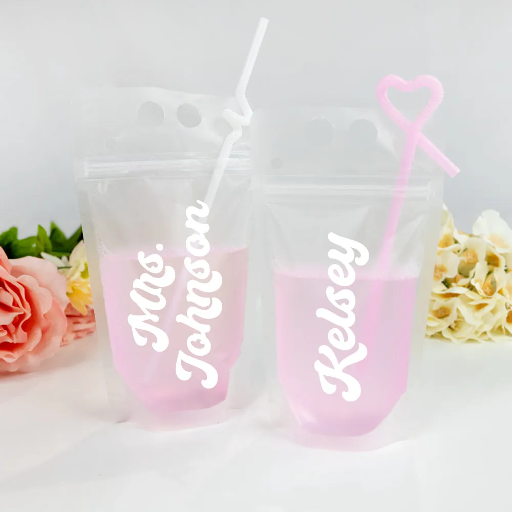 Personalized Bridesmaid Drink Bags