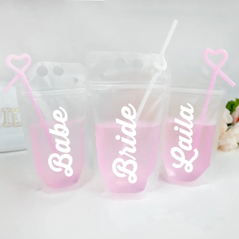 Personalized Bridesmaid Drink Bags