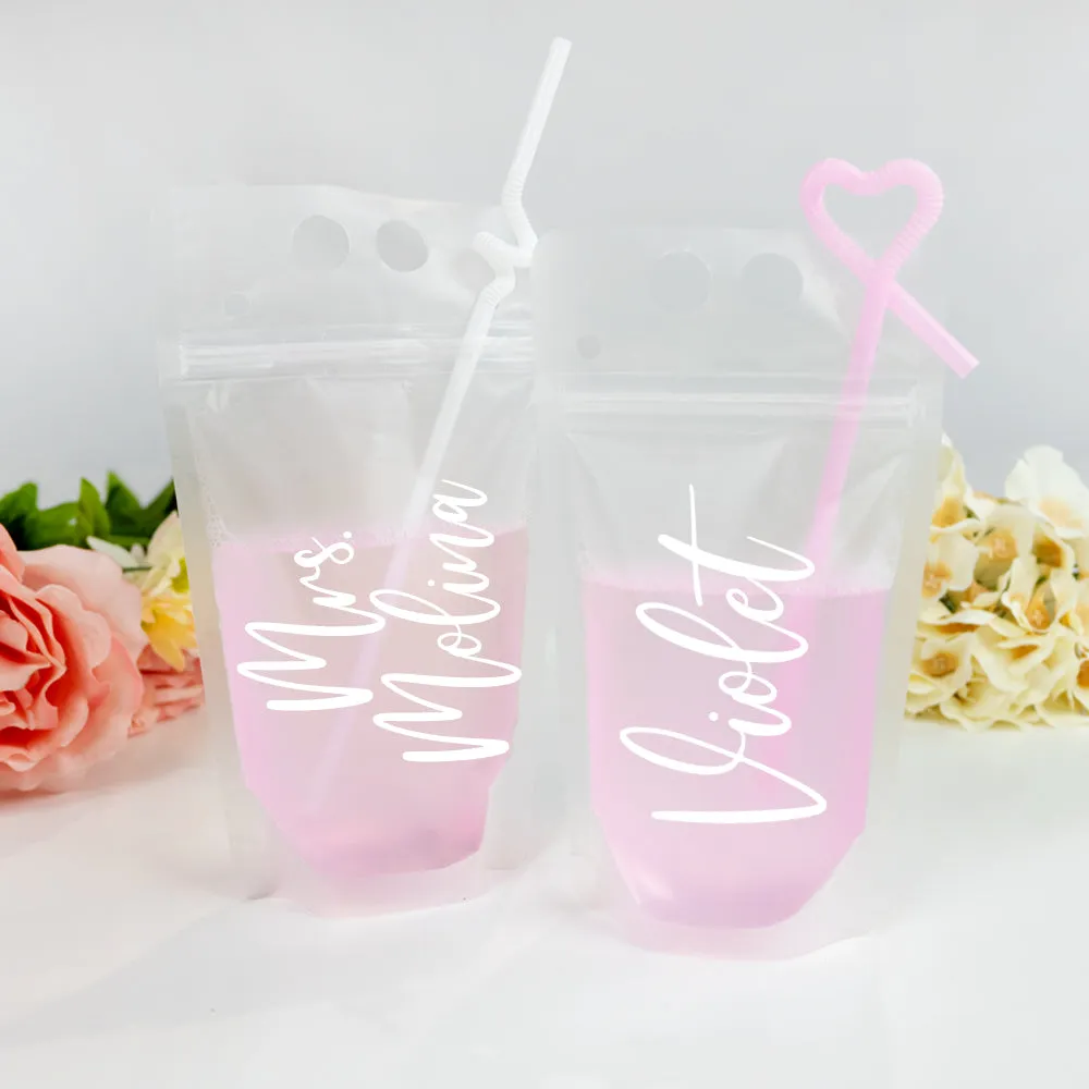 Personalized Bridesmaid Drink Bags