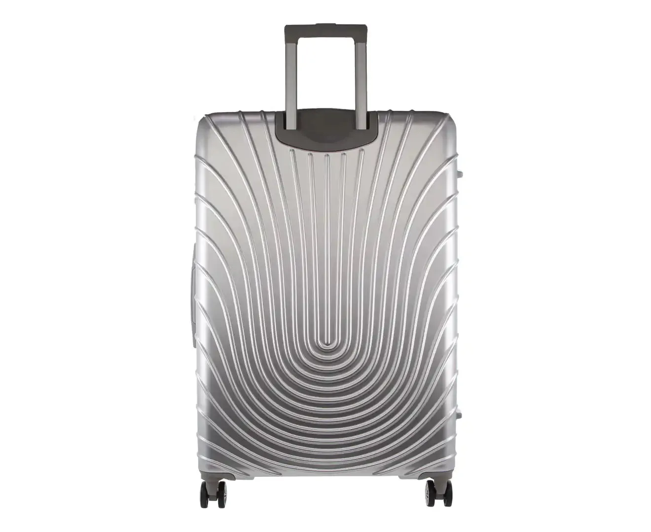 Pierre Cardin Hard Shell 4 Wheel Suitcase - Medium - Silver - Expandable - Lightweight