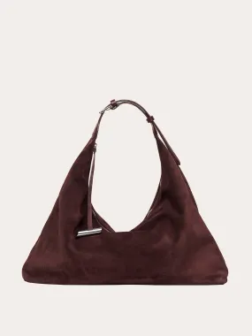 Pillow hobo suede amarone