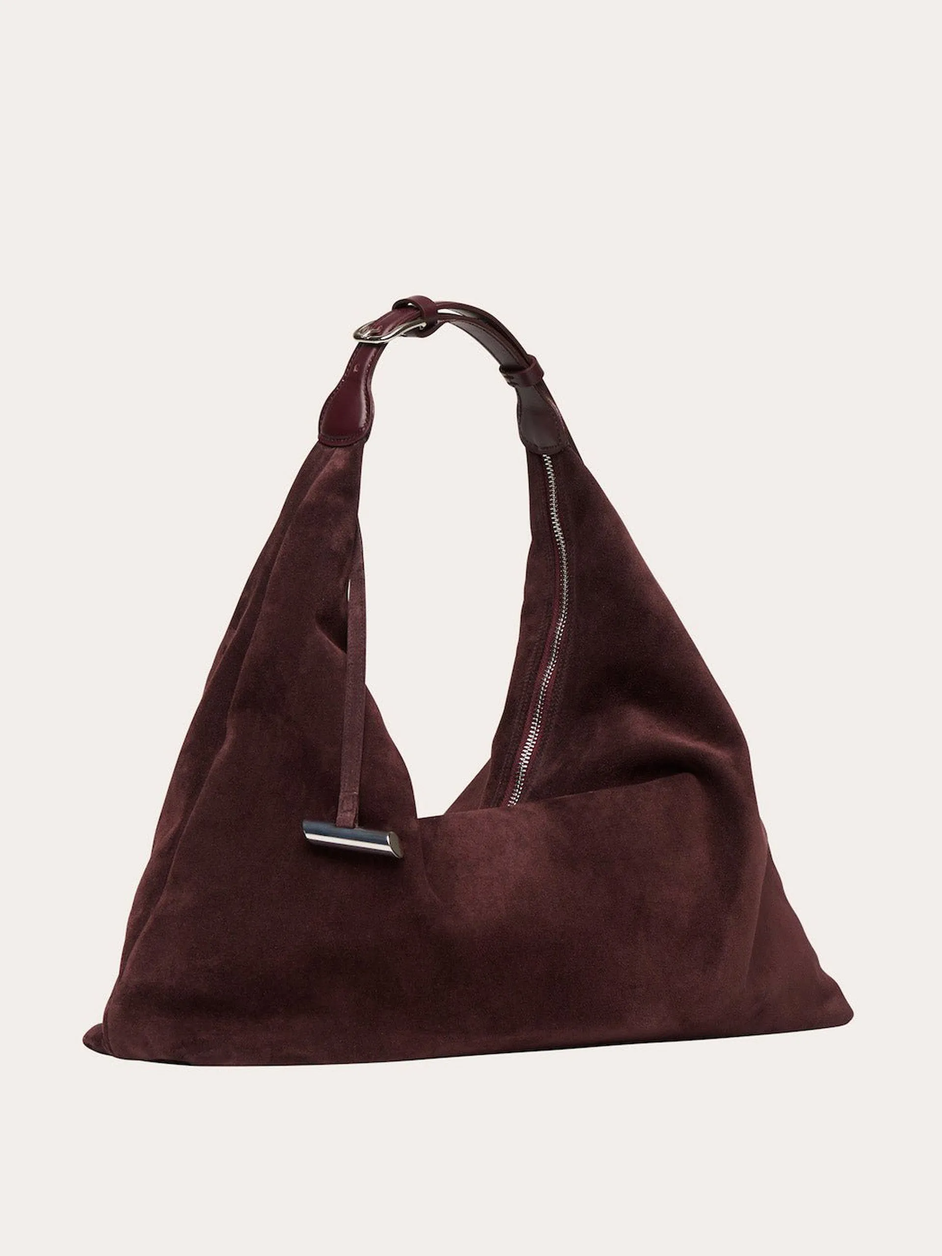 Pillow hobo suede amarone