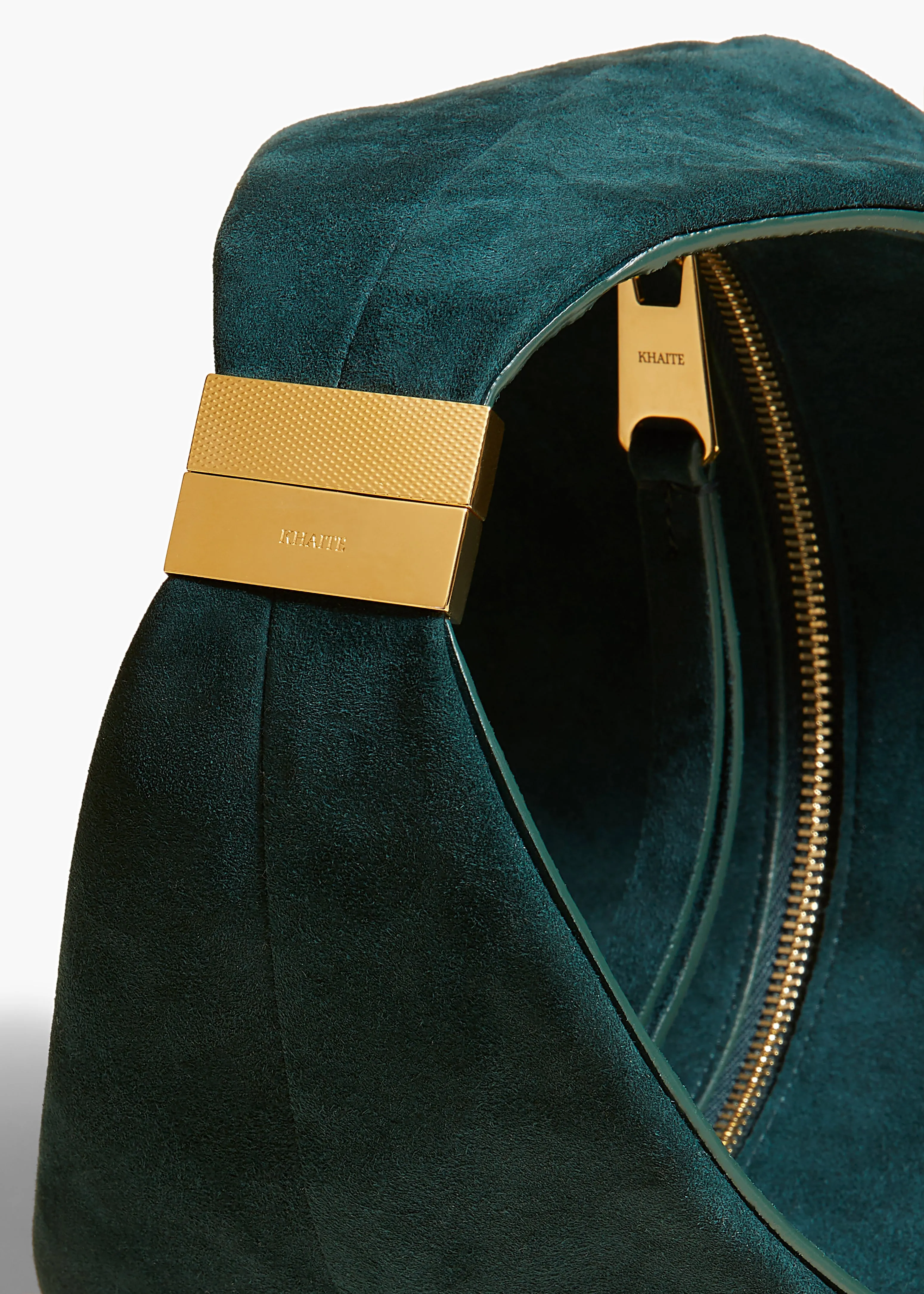 Small Olivia Hobo with Hardware in English Green Suede