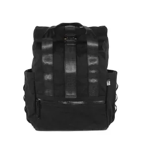 VerBockel Roll Top Backpack 2.0 'Un-Zipped' Black TexWax™ Canvas | Ships in 3-4 Weeks